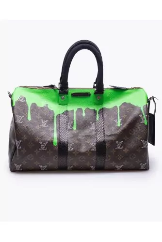 LV SPeedy - Sac customizé avec détails en python 45 cm