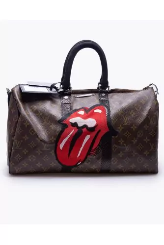 LV Speedy - Stones - Sac customizé avec détails en python 45 cm