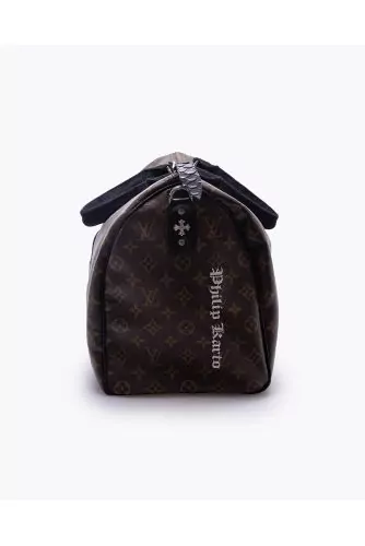 LV Speedy - Stones - Customized bag with silver and python details 45 cm