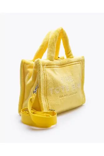 The Small Tote - Bag in velvet towel sponge feeling style with shoulder strap