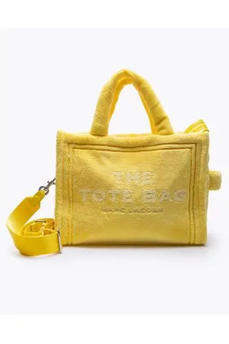 The Small Tote - Bag in velvet towel sponge feeling style with shoulder strap