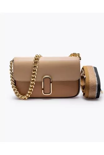 The J Marc Shoulder Bag - Nappa leather bag with flap and shoulder strap