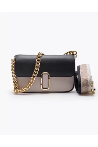 The J Marc Shoulder Bag - Nappa leather bag with flap and shoulder strap