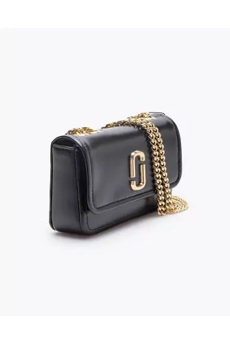 Mini Glam Shot of Marc Jacobs - Mini black leather bag with flap