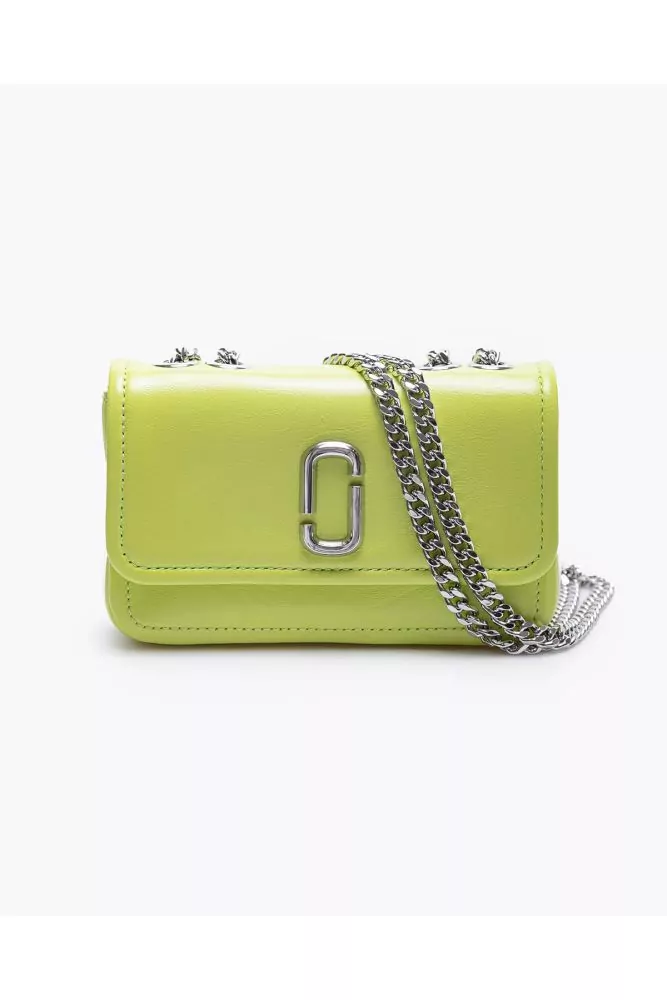 Mini Glam Shot of Marc Jacobs - Mini green leather bag with flap for women