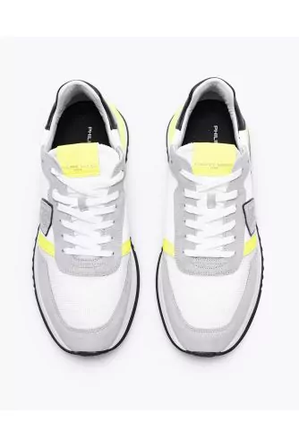 Tropez 2.1 - Leather and split leather sneakers with cut-outs