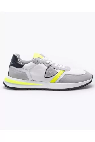 Tropez 2.1 - Leather and split leather sneakers with cut-outs