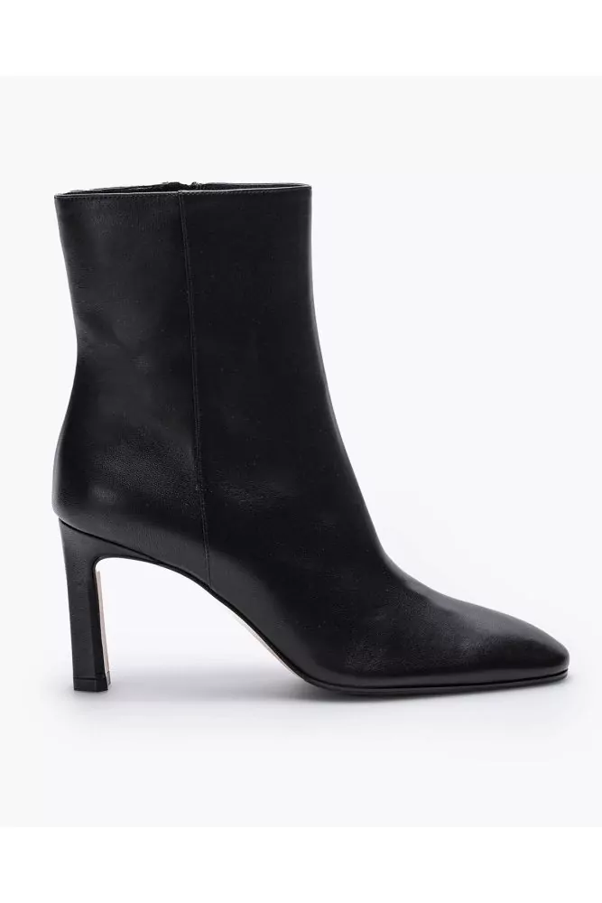 Bottines en cuir avec fermeture éclair 80