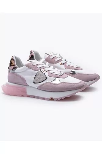 La Rue - Leather and split leather sneakers with cut-outs 50