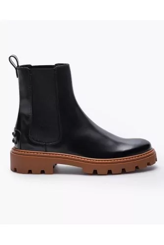 Beattle - Leather low boots with contrasting outer sole 20