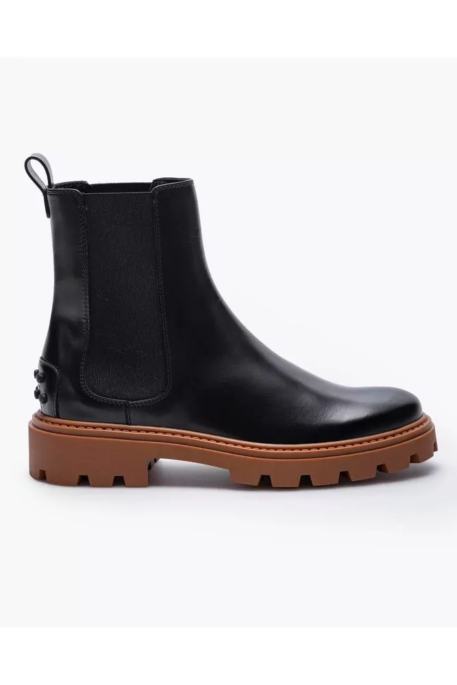 Beattle - Bottines en cuir avec semelle en contrast 20