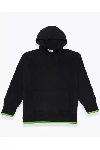 Wool and cashmere hoodie LS