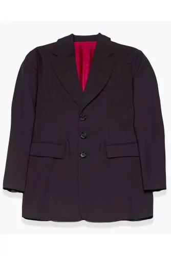 Reversible wool suit jacket LS