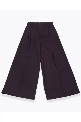 Very wide wool pleated trousers