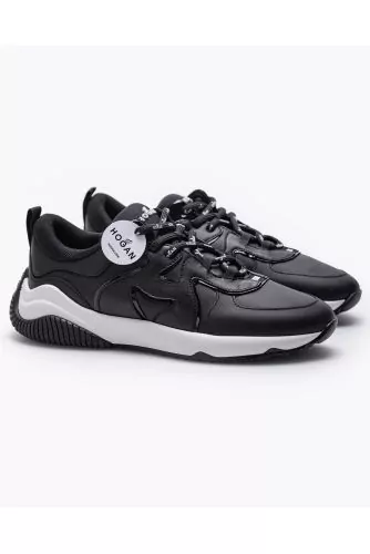 H597 - Nappa leather sneakers with cut-outs