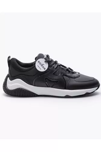 H597 - Nappa leather sneakers with cut-outs