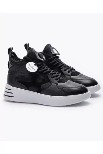 Rebel - High top sneakers in leather and neoprene