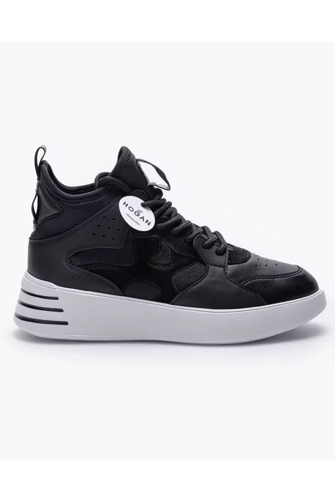 Rebel - High top sneakers in leather and neoprene