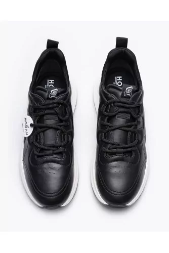 Speedy Run - Nappa leather sneakers with quilted H logo