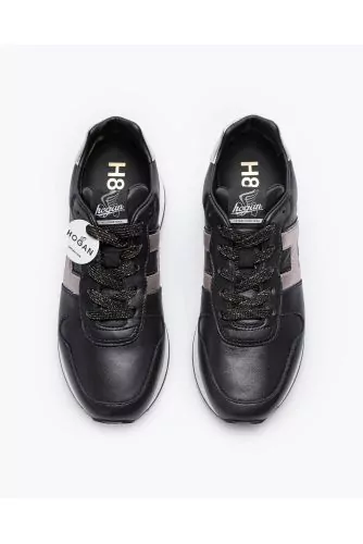 H86 Run - Leather sneakers with contrasting H logo 40