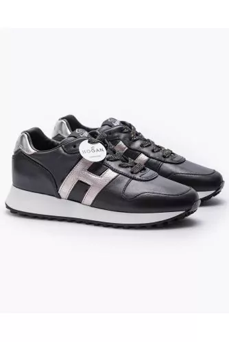 H86 Run - Leather sneakers with contrasting H logo 40