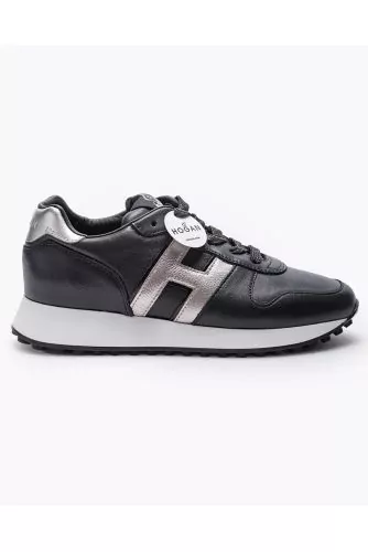 H86 Run - Leather sneakers with contrasting H logo 40
