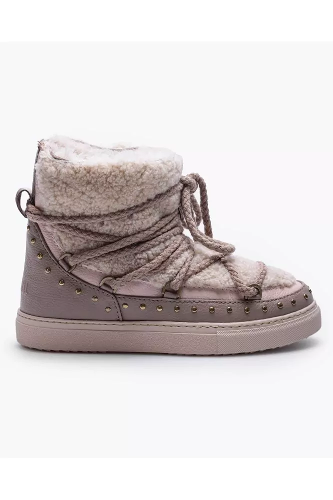 Curly Rock - Bottines en cuir fourrées avec lacets