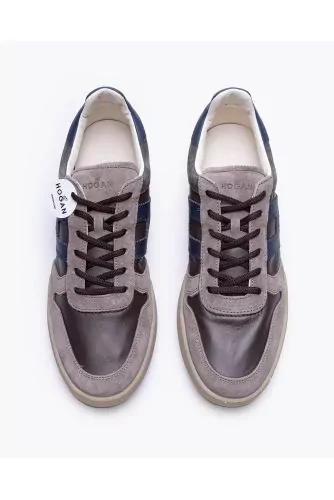 Retro-Volley - Nappa leather and split leather sneakers in vintage style