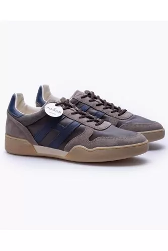 Retro-Volley - Nappa leather and split leather sneakers in vintage style