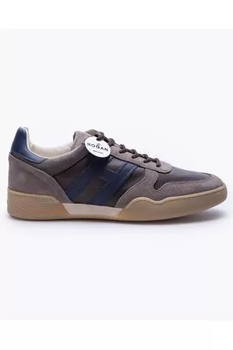 Retro-Volley - Nappa leather and split leather sneakers in vintage style