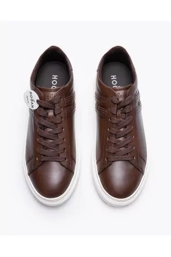 H365 - Patina leather sneakers with iconic H 30