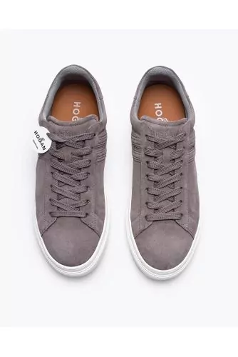 H365 - Split leather sneakers with H on the sides