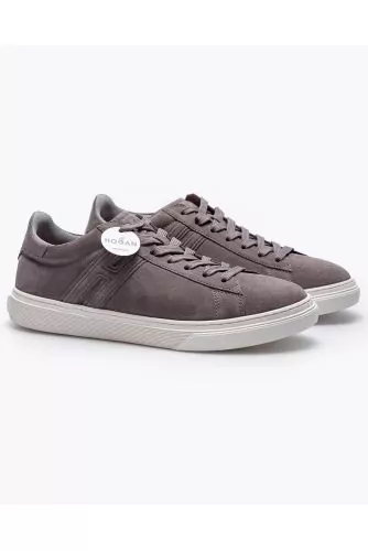 H365 - Split leather sneakers with H on the sides