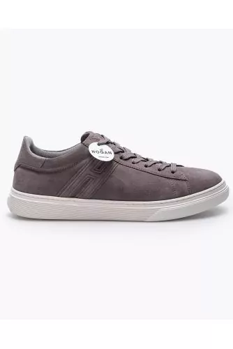 H365 - Split leather sneakers with H on the sides