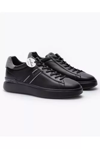 Essentiel - Nappa leather sneakers and split leather with stylized H