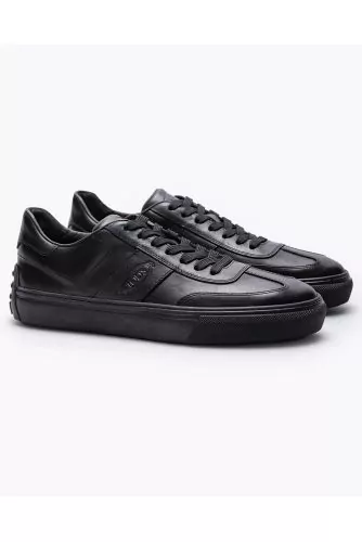 Cassetta - Very chic patina leather sneakers with cut-outs 30