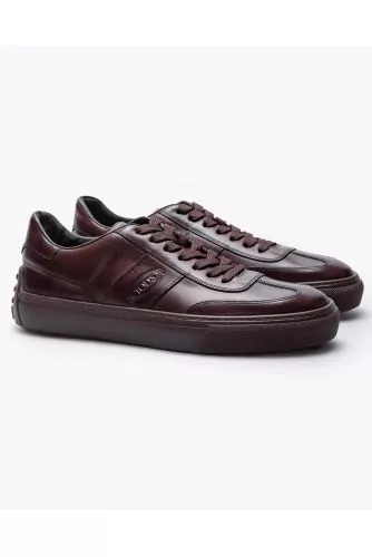 Cassetta - Very chic patina leather sneakers with cut-outs 30