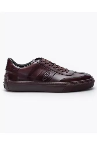 Cassetta - Very chic patina leather sneakers with cut-outs 30