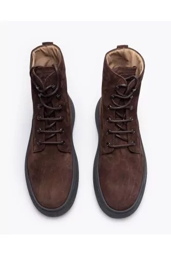 Winter Gommino - Split leather boots with shoelaces 40