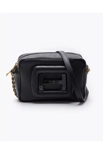 Camera Bag - Grained leather shoulder bag with H logo