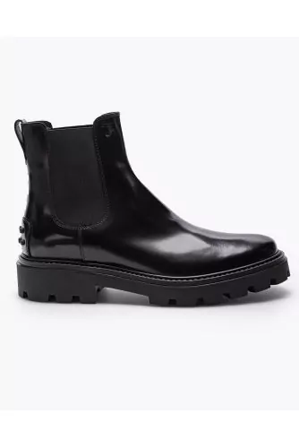 Chelsea - Bottines en cuir glacé avec élastiques 45