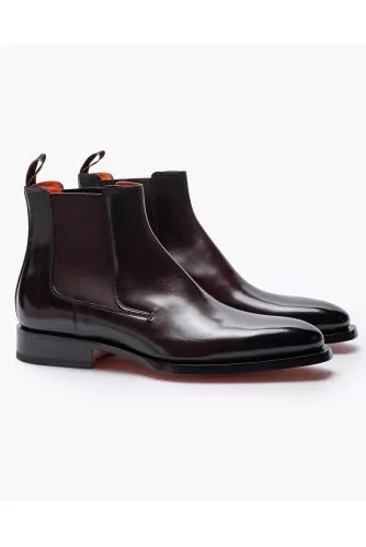 Bottines en cuir avec semelles goodyear