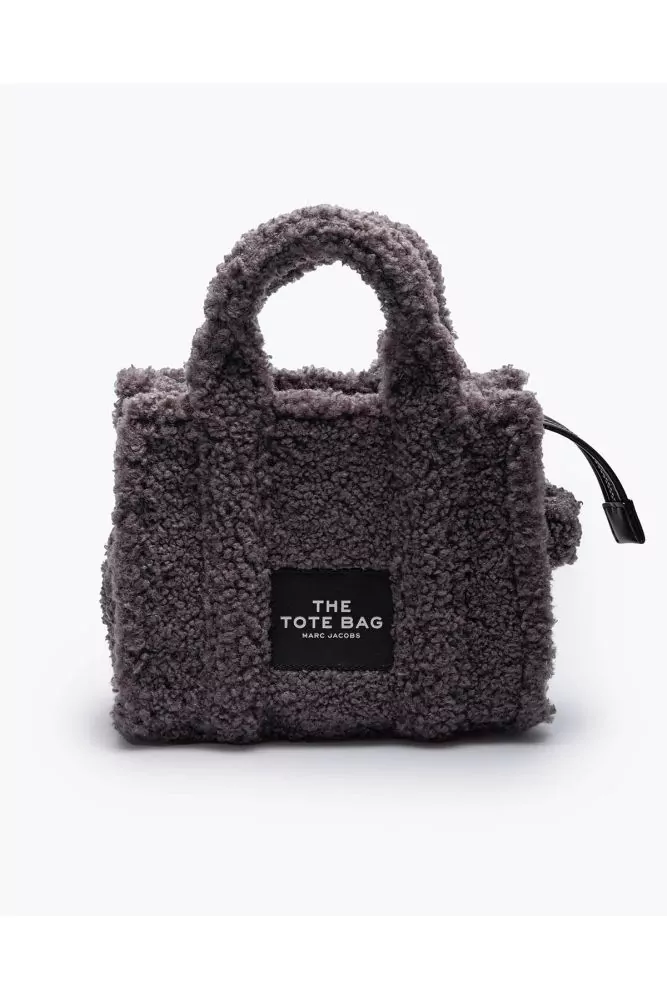 Marc Jacobs - Teddy Tote Mini - Grey sheep-style fabric tote bag with  leather label and adjustable strap, for women