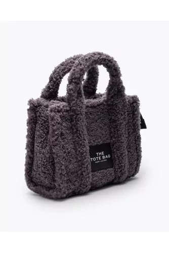 Sheep-style fabric mini tote bag and leather label