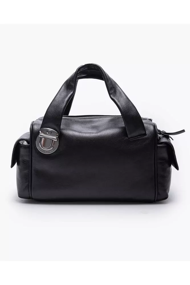 Push Lock Redux - Nappa leather bag with pockets and shoulder strap