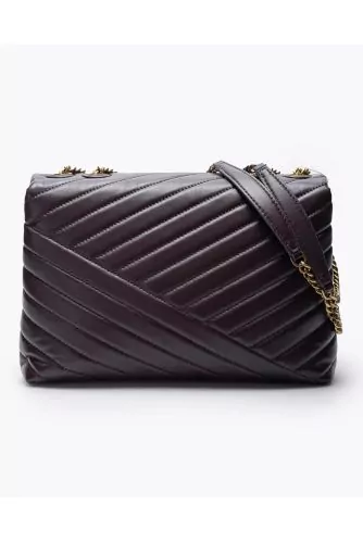 Kira - Quilted leather bag with chain