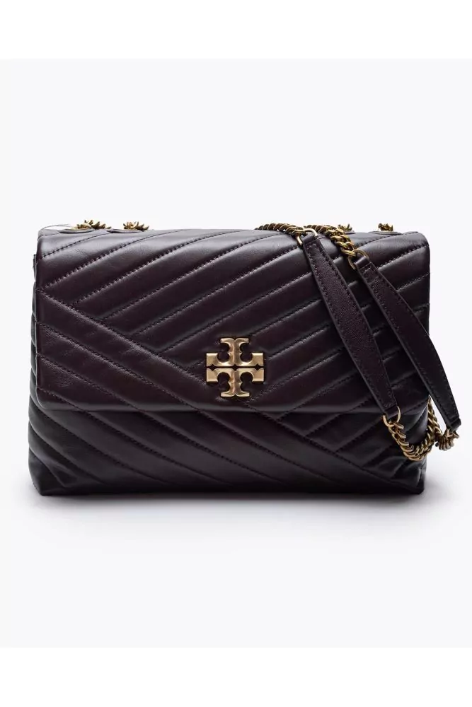 Tory Burch Kira Chevron Black Chain Shoulder Bag