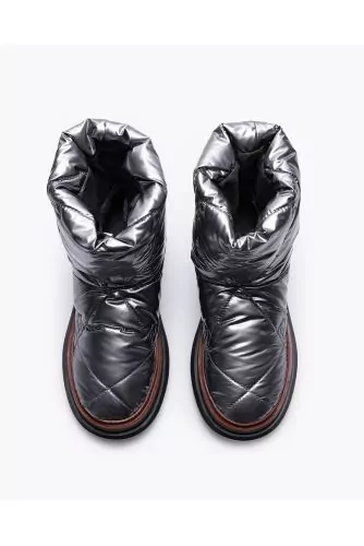 Sleeping Bag Boot - Quilted boots with fur interior 40