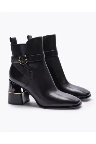 Logo Buckle Boot - Bottines en cuir avec boucle-logo 75