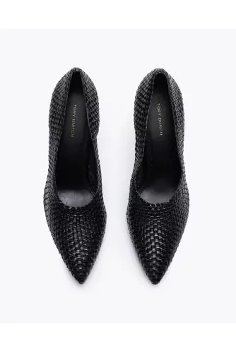 Braided leather pumps 95